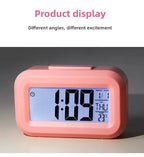Alarm Clock Digital LED Electronic Backlight Snooze Calendar Home Office Desktop Screen Display Watch