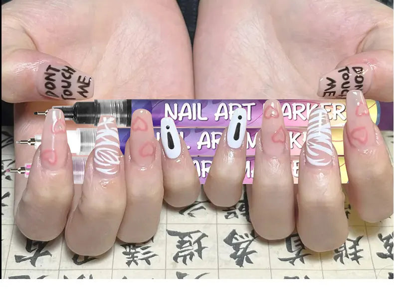 Nail art Markers Customized Special Needle Tube Pens Hand Drawn Outline Acrylic Paint