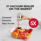 Compact Vacuum Sealer For Food Meal Saver Portable Powerful Handheld Meat Veggies Gift