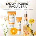 3pcs set LAIKOU Skin Care Vitamin C Sakura Snail Essence Serum Eye Face Cream Moisturizer Travel Size
