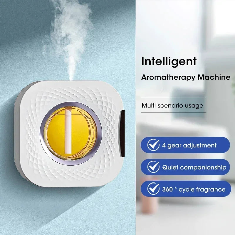 Smart Aroma Diffuser Air Purifier Digital Display Essential Oils 4 Gears Wall Mount Tabletop USB Charging
