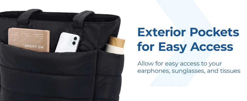 BAGSMART Tote Bag Large Capacity Puffer Padded Portable