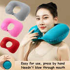 Travel Neck Pillow Inflatable Airplane U-shaped Cervical Orthopedic Portable Foldable