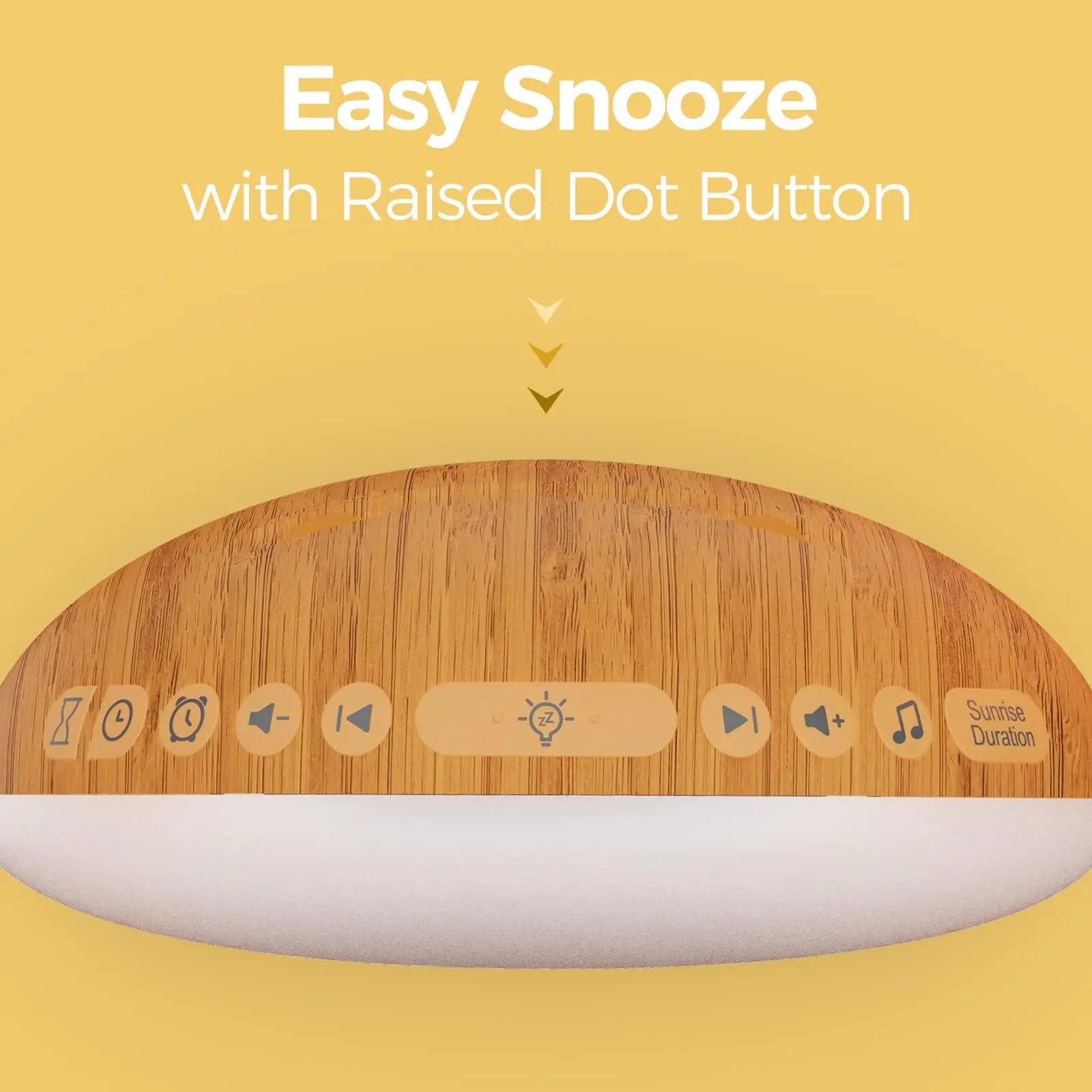 Wood Grain Sunrise Alarm Clock Sound Machine Nightlight Digital Dimmable for Bedroom 26 Sleep Sounds Baby Adults Kids