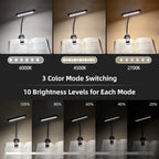 Book Light USB Rechargeable Reading Warm Cool White Daylight Portable Flexible Easy Clip Night Lamp
