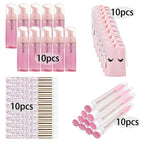 20/40PCS Suit 60ML Empty Pump Bottle Eyelash Shampoo Tool Travel Foam Dispenser Bottle Plastic Cleanser Soap Care