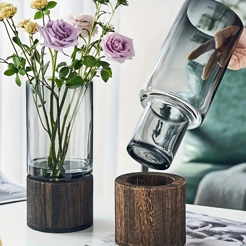 Light Luxury Simple Retro Vase Glass Living Room Table Decoration