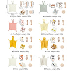 Baby Bath Set Cotton Blanket 7PCS Gift Box Wooden Crochet Rattle Brush Bracelet Towel For Baby Shower Gift
