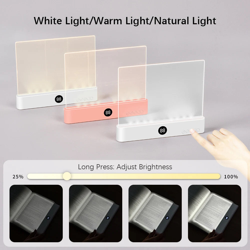 LED Reading Light Book Study Portable Bookmark  Reading in Bed Car Travel
