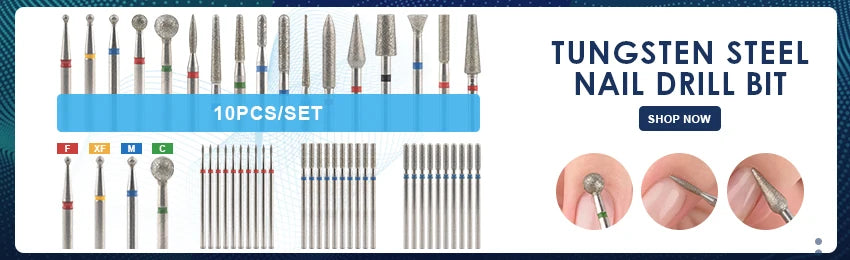 Nail Drill Bits Tool For Electric Manicure Machines  Remove Gel