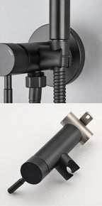 ULA Portable Bidet Sprayer Set Black Stainless Steel Toilet Bathroom Shower Head