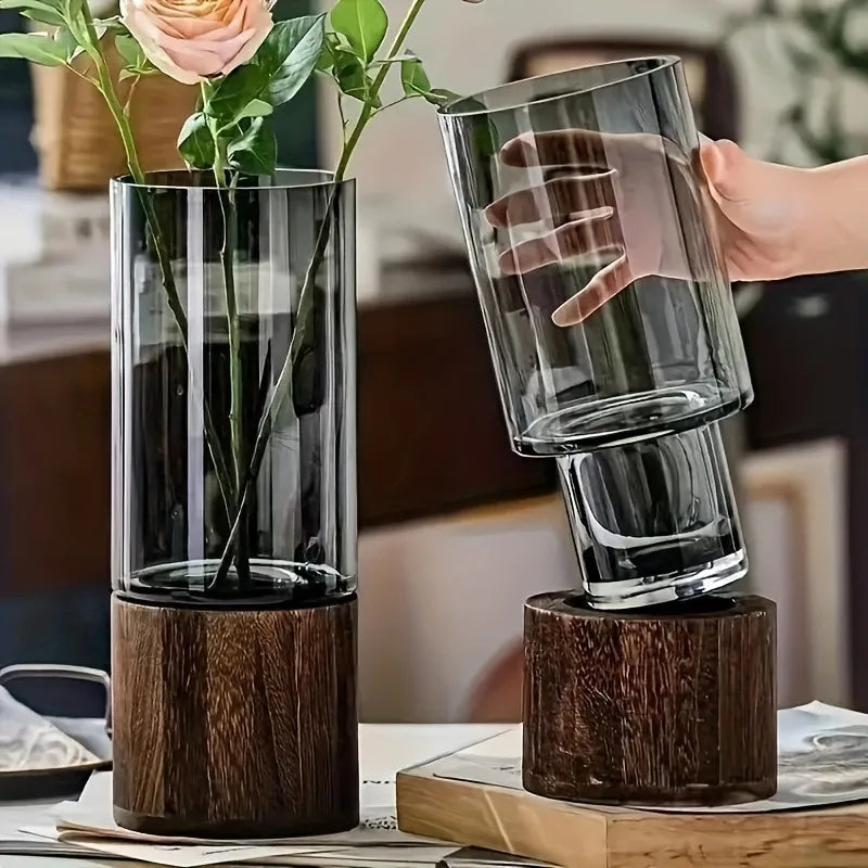 Light Luxury Simple Retro Vase Glass Living Room Table Decoration