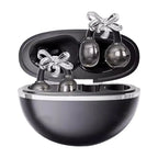 Clip-On Earbuds Wireless Bluetooth 5.4 Comfortable Open Ear Headphones with Aurora Earrings 50h Play Christmas Gifts