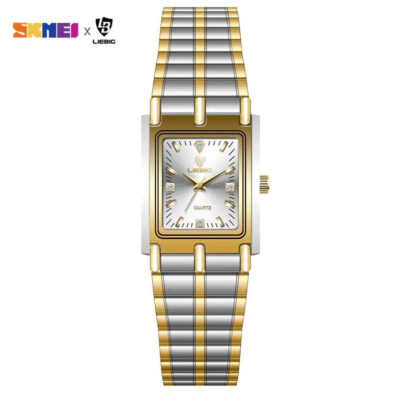 Luxury Gold Bracelet Wristwatch Quartz Watch For Men Women relogio masculino L1018