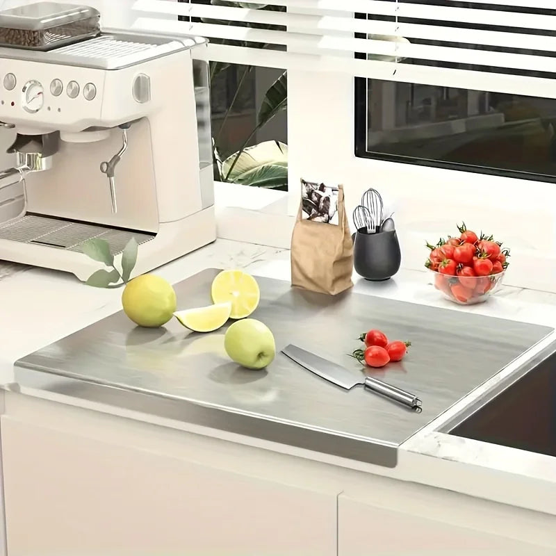Premium Stainless Steel Chopping Board Large Easy Clean Multipurpose Cutting Surface for Fruits Vegetables & More