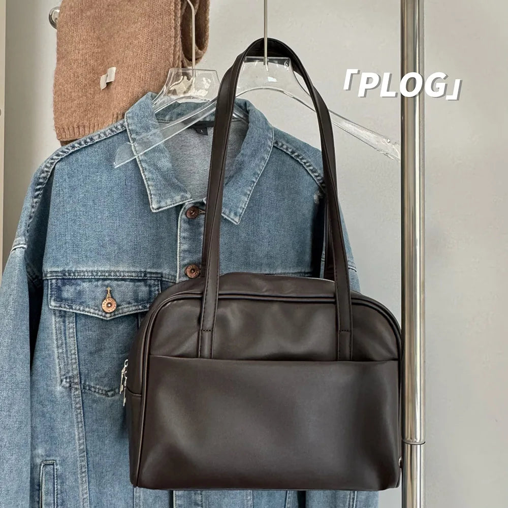 CGCBAG Vintage Designer Luxury Women Tote Casual Large Shoulder Bag High Quality Leather Ladies Handbags