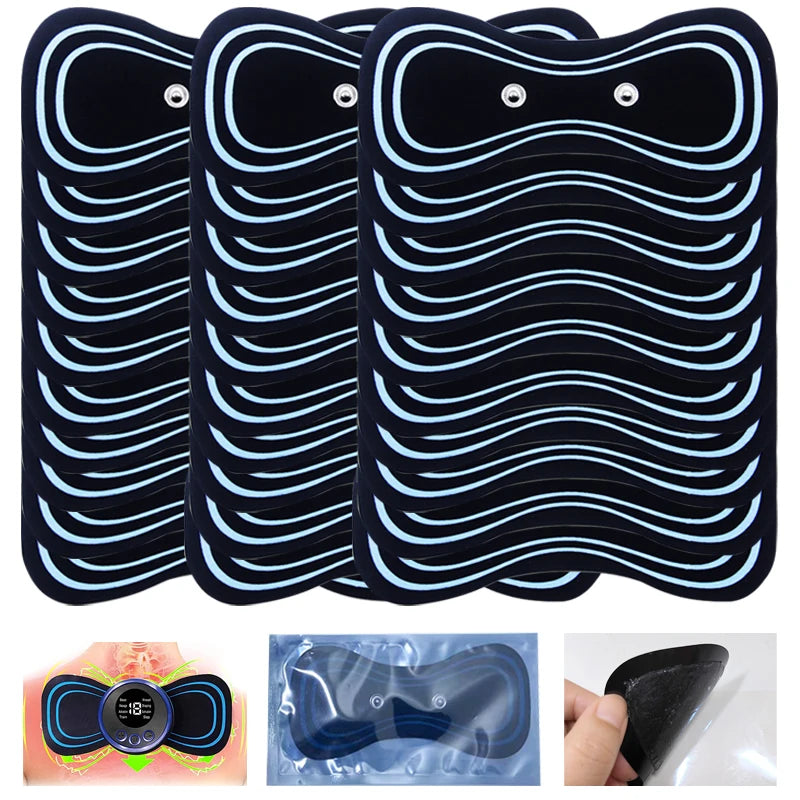 EMS Neck Stretcher Patch Back Massager Sticker Muscle Stimulation Neck Body Pain Relief