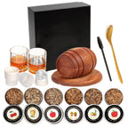 Whiskey Smoker Kit with Wood Chips 4 Flavors Old Fashioned Drink Smoker Infuser Cocktails Bourbon Gifts