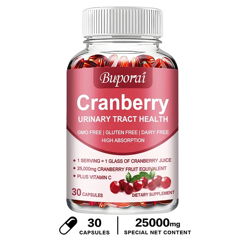 Cranberry Capsules Supports Cardiovascular Health Enhances Immunity Supports Urinary Tract Health