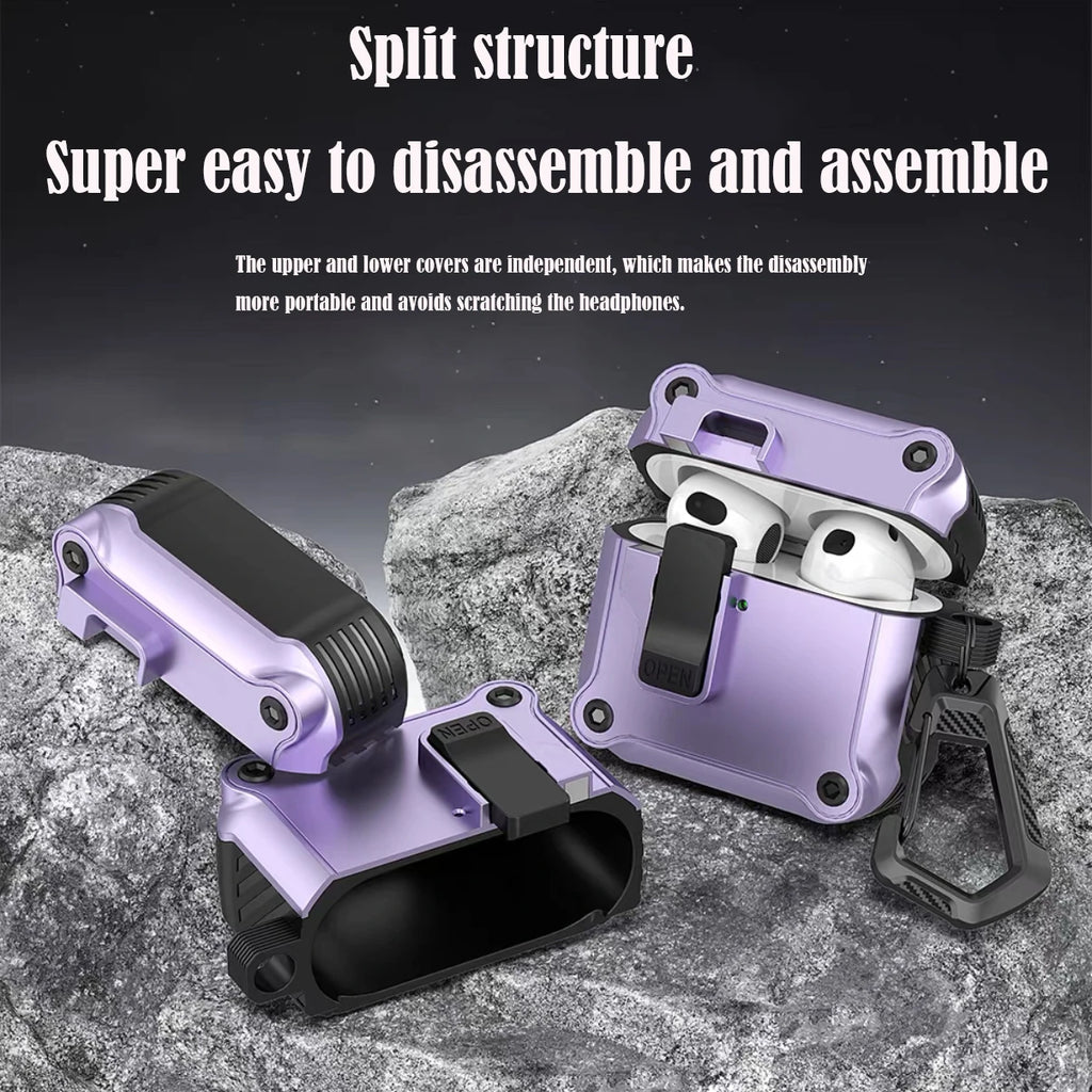 Security Lock Cover for AirPods Pro 3 2025 Pro 3rd Gen 2025 Headphone Fundas With Hook