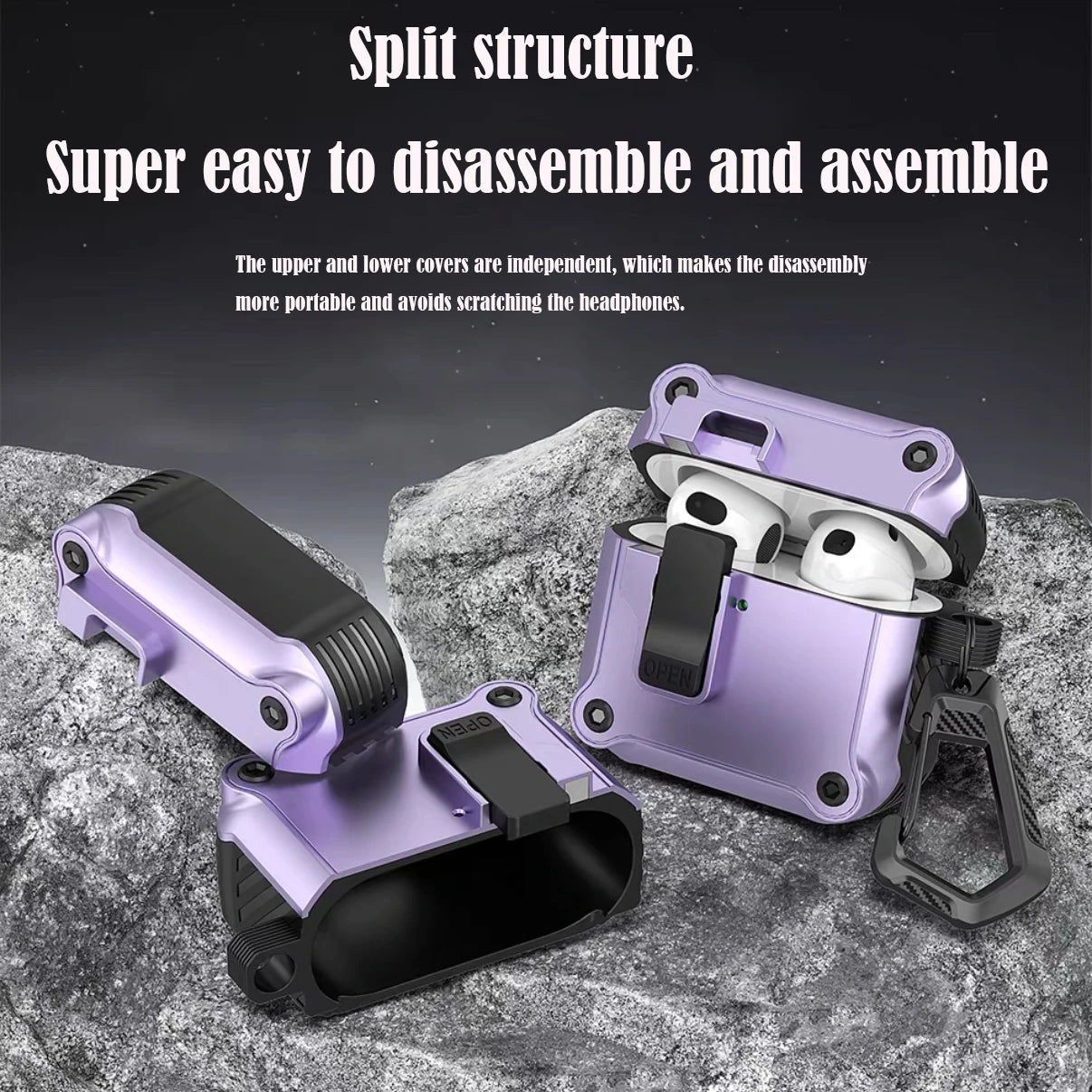 Security Lock Cover for AirPods Pro 3 2025 Pro 3rd Gen 2025 Headphone Fundas With Hook