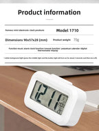 Alarm Clock Digital LED Electronic Backlight Snooze Calendar Home Office Desktop Screen Display Watch