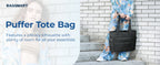 BAGSMART Tote Bag Large Capacity Puffer Padded Portable