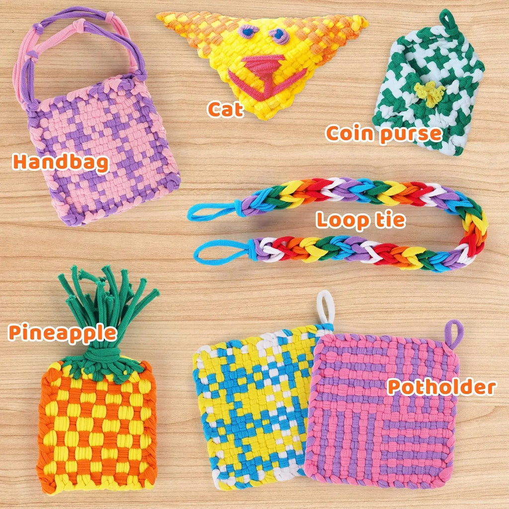 Weaving Loom Kit DIY Arts Crafts for Kids Adults Ideal Gifts Ages 5 6 7 8-12 13, Easy Potholder