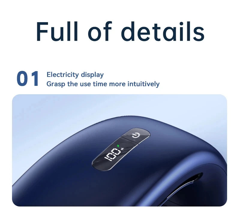 Xiaomi Portable Neck Fan 10000mAh Mini Bladeless Silent USB Rechargeable LED Digital Display 5th Gear Air Cooler