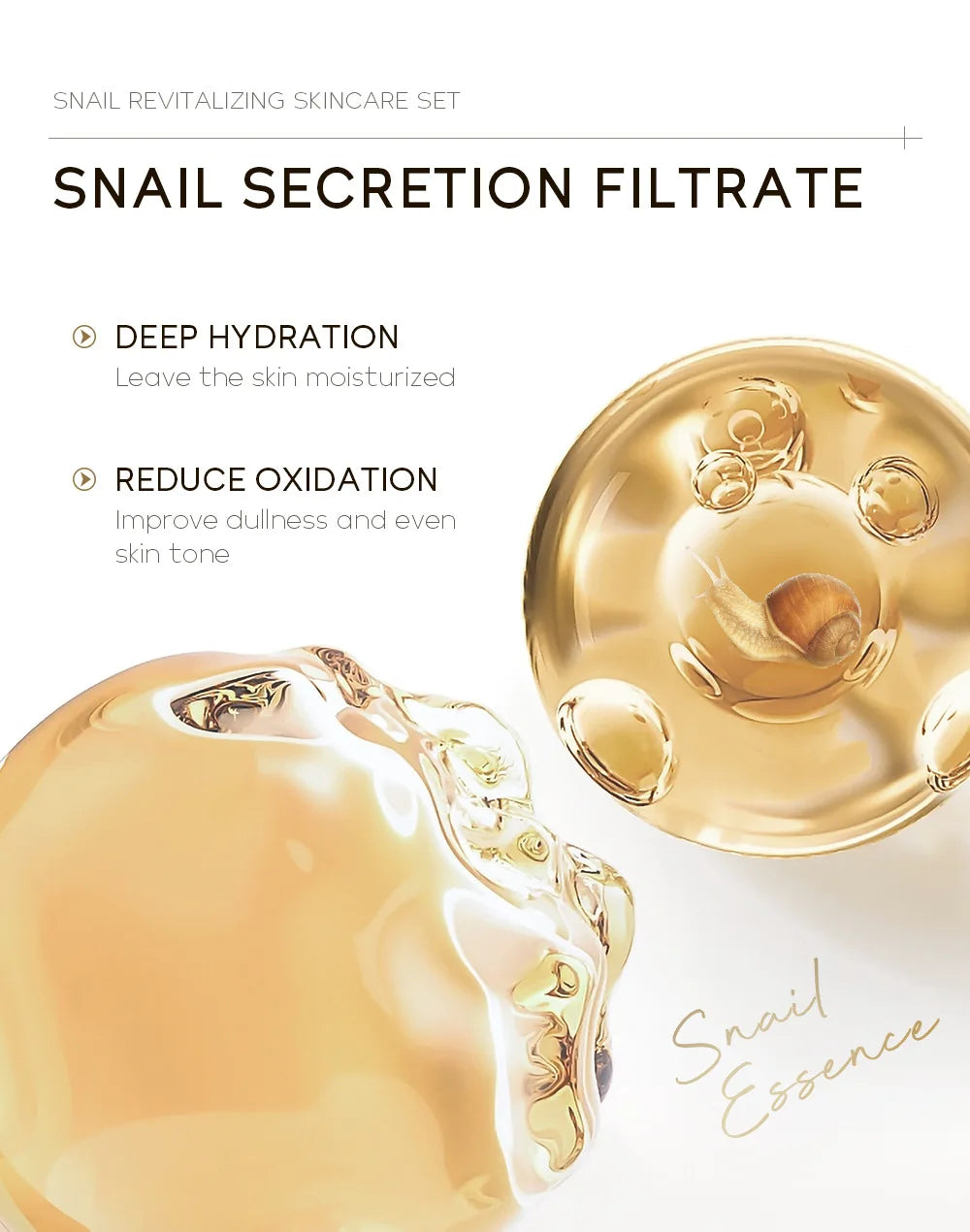 3pcs set LAIKOU Skin Care Vitamin C Sakura Snail Essence Serum Eye Face Cream Moisturizer Travel Size