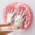 Scrubber Shower Massage Pad Silicone Wall Mounted Back Reusable Cleaning Brush Feet Washer Mat