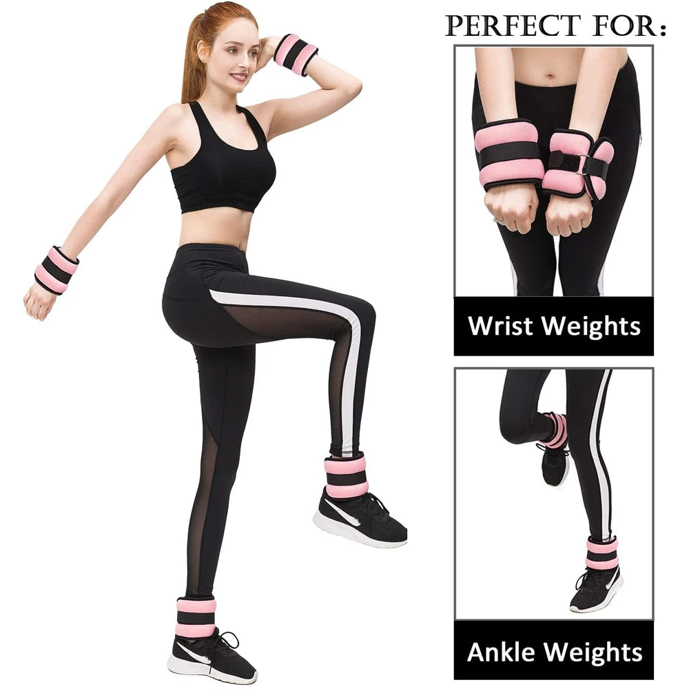 1 Pair Ankle Wrist Weights for Men and Women (0.25kg/0.5kg Each Pack) with Adjustable Strap