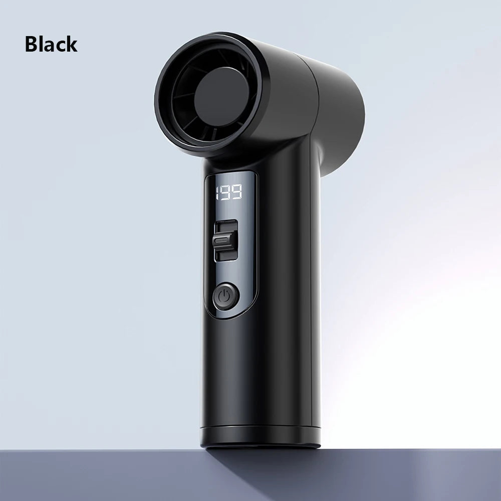 Pocket Turbo Fan Mini Small Wind Summer Cooling Portable Digital Display Wireless Rechargeable Blower