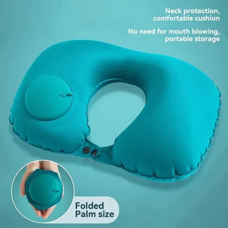 Travel Neck Pillow Inflatable Airplane U-shaped Cervical Orthopedic Portable Foldable