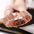 Luxury Noble Gold Ladies Quartz Watch Women's Bracelet