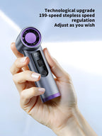 Pocket Turbo Fan Mini Small Wind Summer Cooling Portable Digital Display Wireless Rechargeable Blower