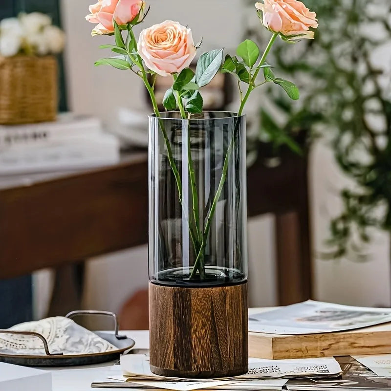 Light Luxury Simple Retro Vase Glass Living Room Table Decoration