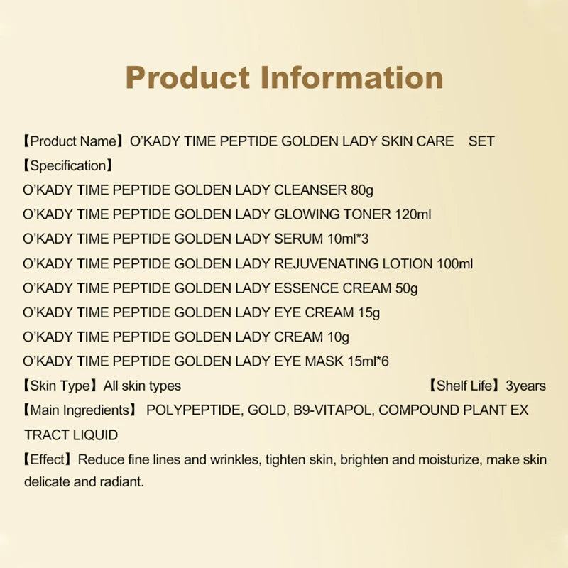 OKADY Skin Care Set Anti Aging 10-piece