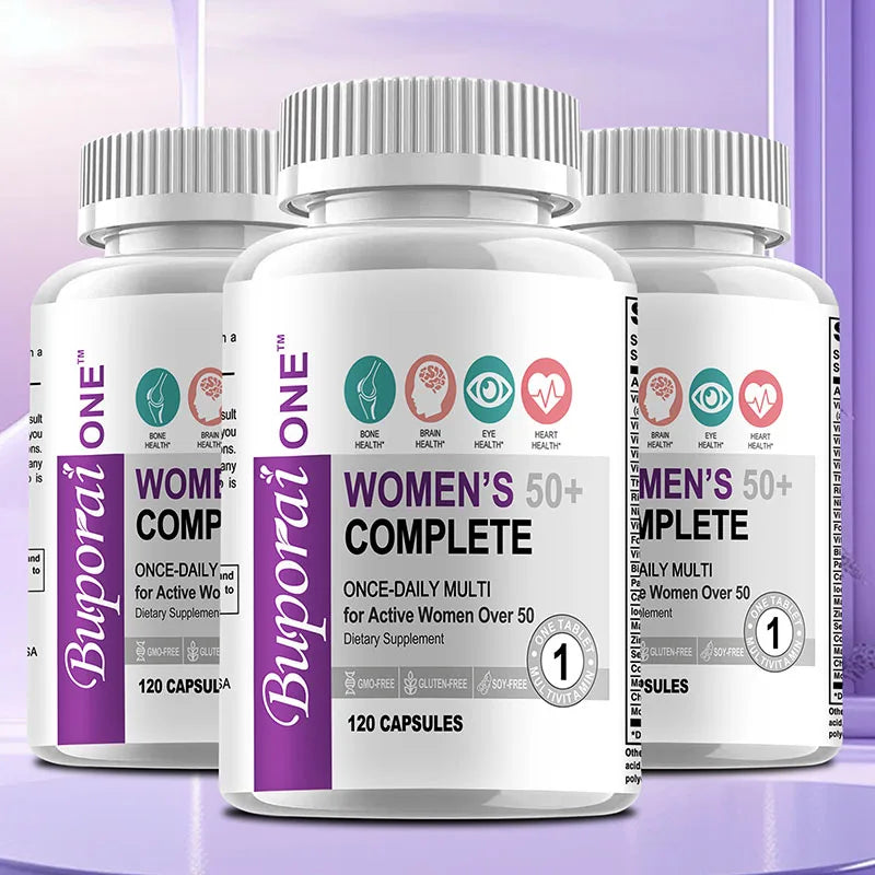 Women’s 50+ Complete Multivitamin Supports Brain, Heart, Digestive and Immune System Health Boosts Metabolism