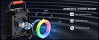 Karaoke Machine with 2 Wireless Microphones Portable Speaker LED Lights Kids Adults