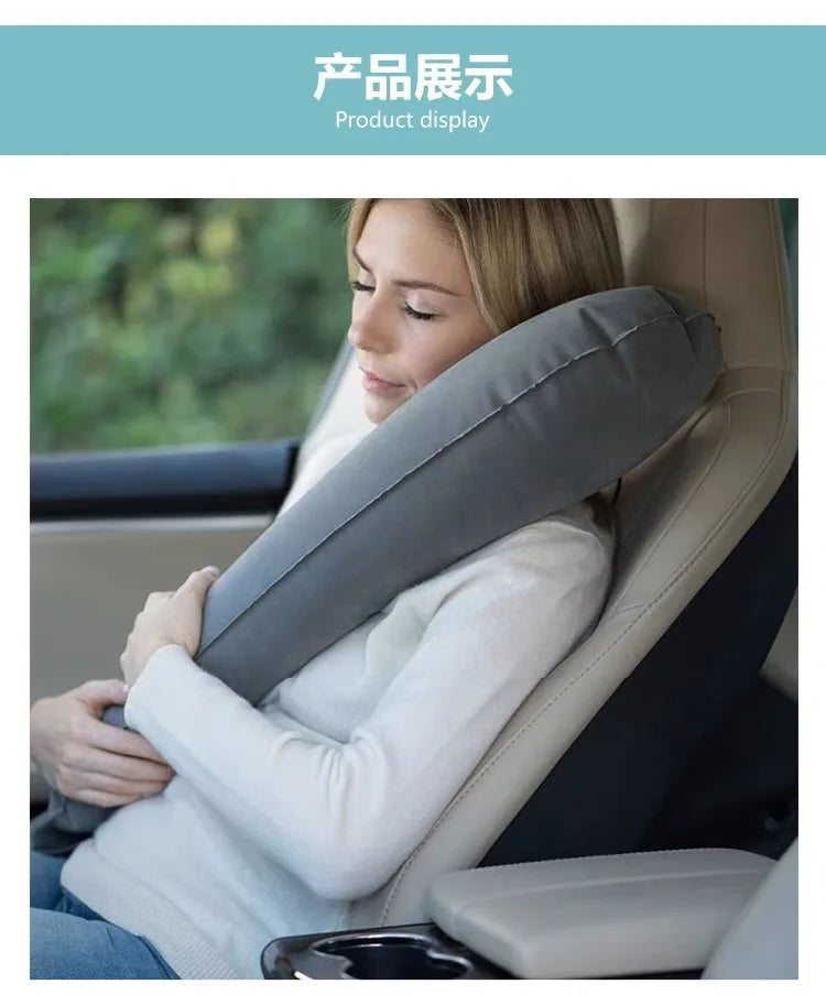 Travel Pillow Sleeping Sitting in Cars Planes Trains Side Sleeping Neck Inflatable