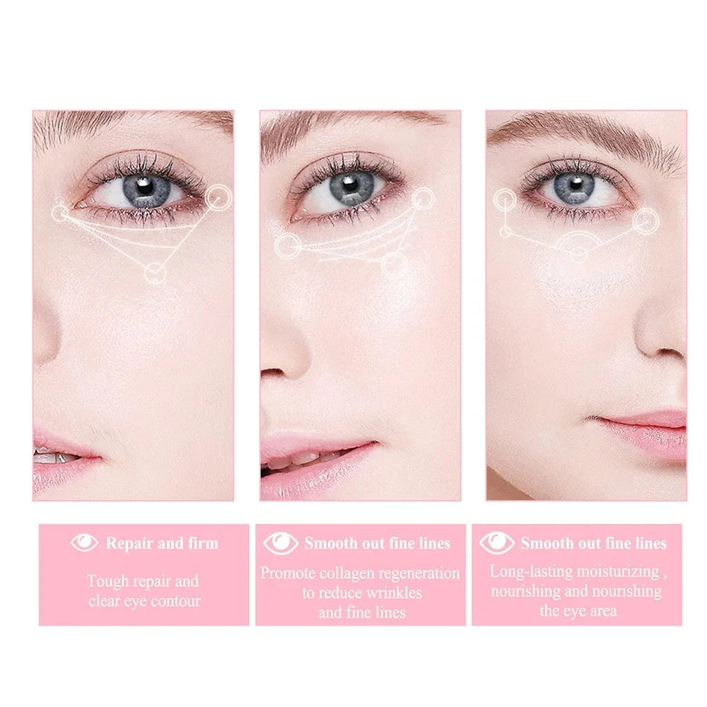 Retinol Smooth Wrinkle Eye Cream Anti Puffiness Remove Dark Circles Stick Fade Fine Lines Whitening Moisturizing