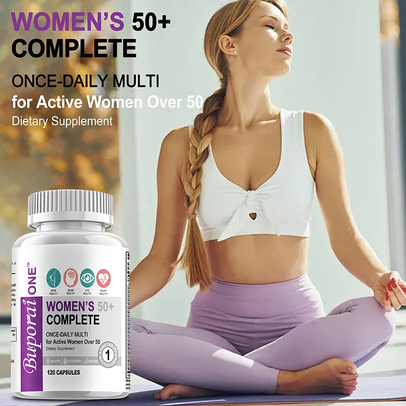 Women’s 50+ Complete Multivitamin Supports Brain, Heart, Digestive and Immune System Health Boosts Metabolism