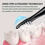 Electric Toothbrush Portable USB Rechargeable 6 Replaceable Heads Suitable for Travel