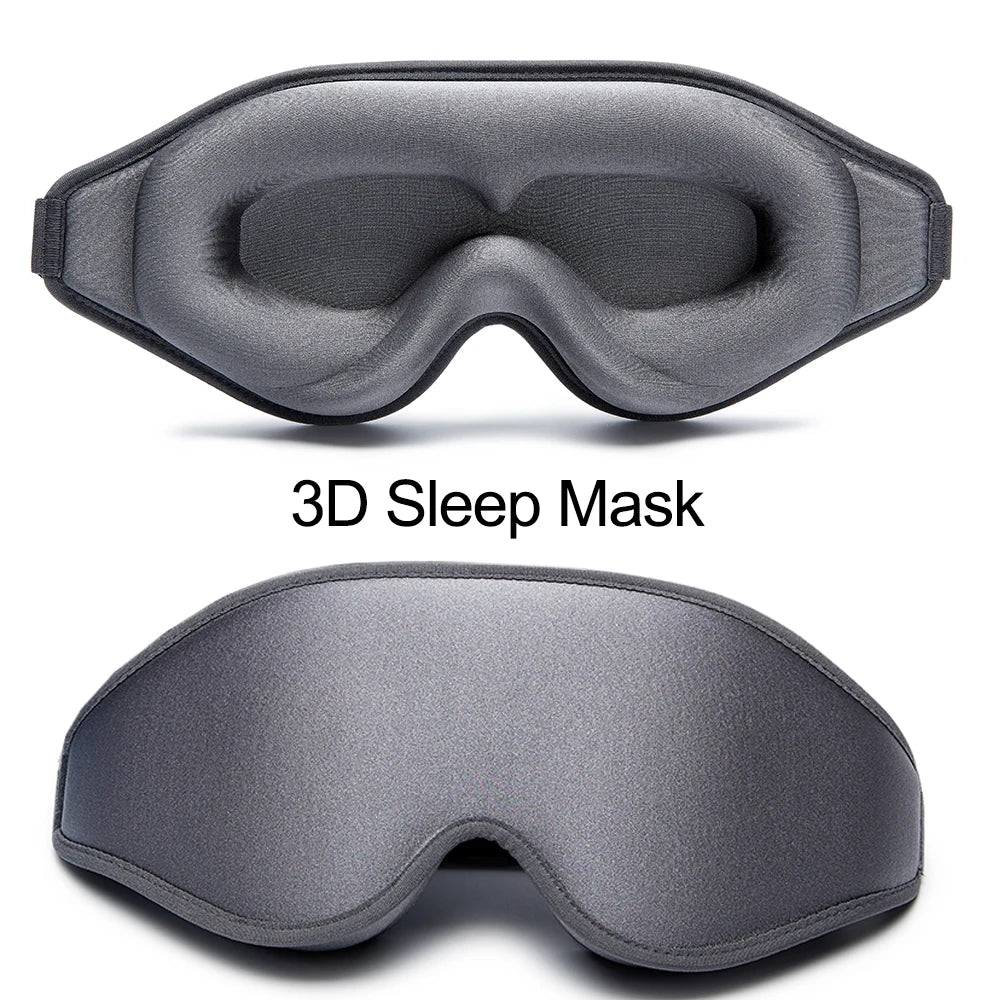 3D Sleep Mask Blindfold Soft Memory Foam 99% Blockout