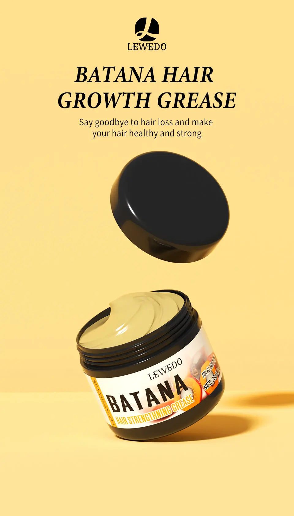 100% Pure Batana Hair Care Oil Growth Nourish Reduce Hair Loss Anti-Breakage Thickening