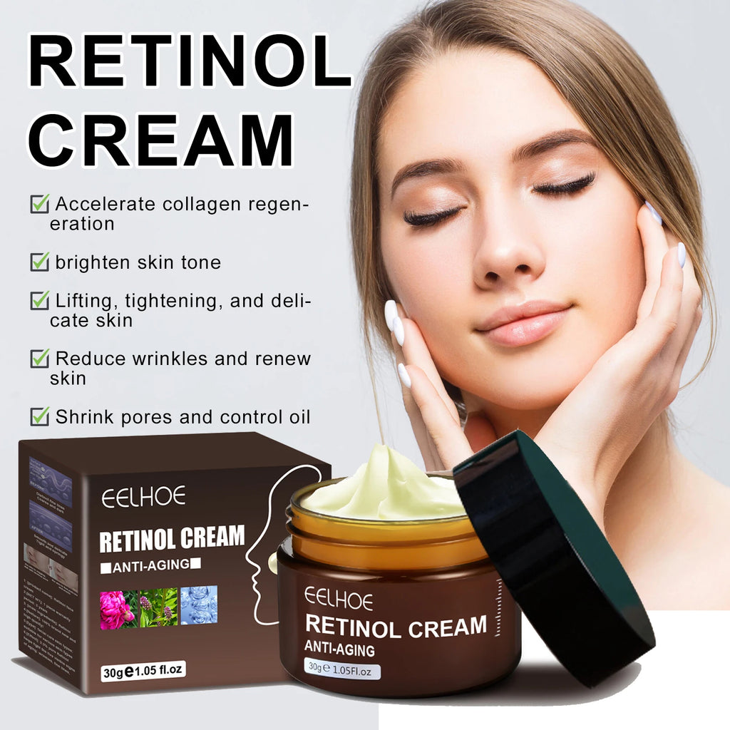 Retinol Wrinkle Remover Face Cream Firming Lifting Anti Aging Fade Fine Lines Moisturizing Whitening Korean
