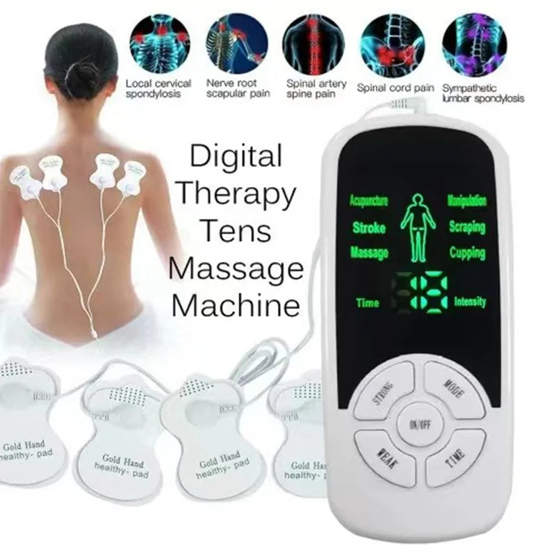 Multi-functional 6 Modes Tens Unit Machine Electro stimulator Digital Massager