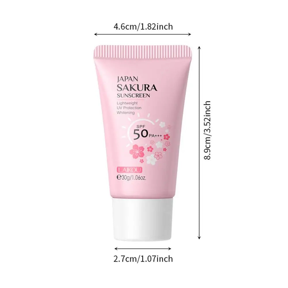 Sakura Sunscreen Cream SPF50 Moisturizing UV Protect Face Body Lotion Oil Control Reduce Melanin
