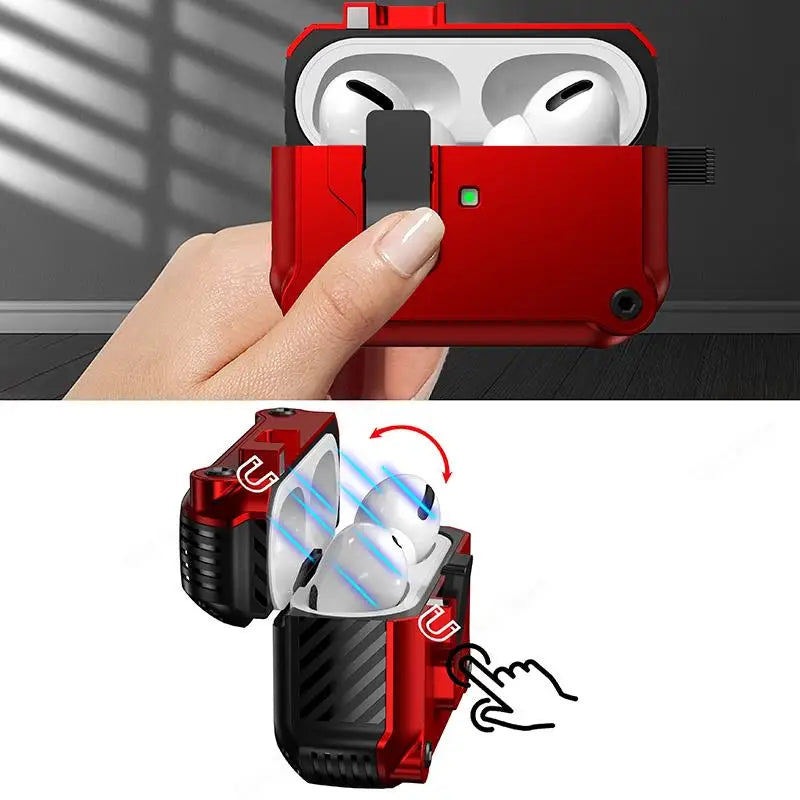 Security Lock Cover for AirPods Pro 3 2025 Pro 3rd Gen 2025 Headphone Fundas With Hook